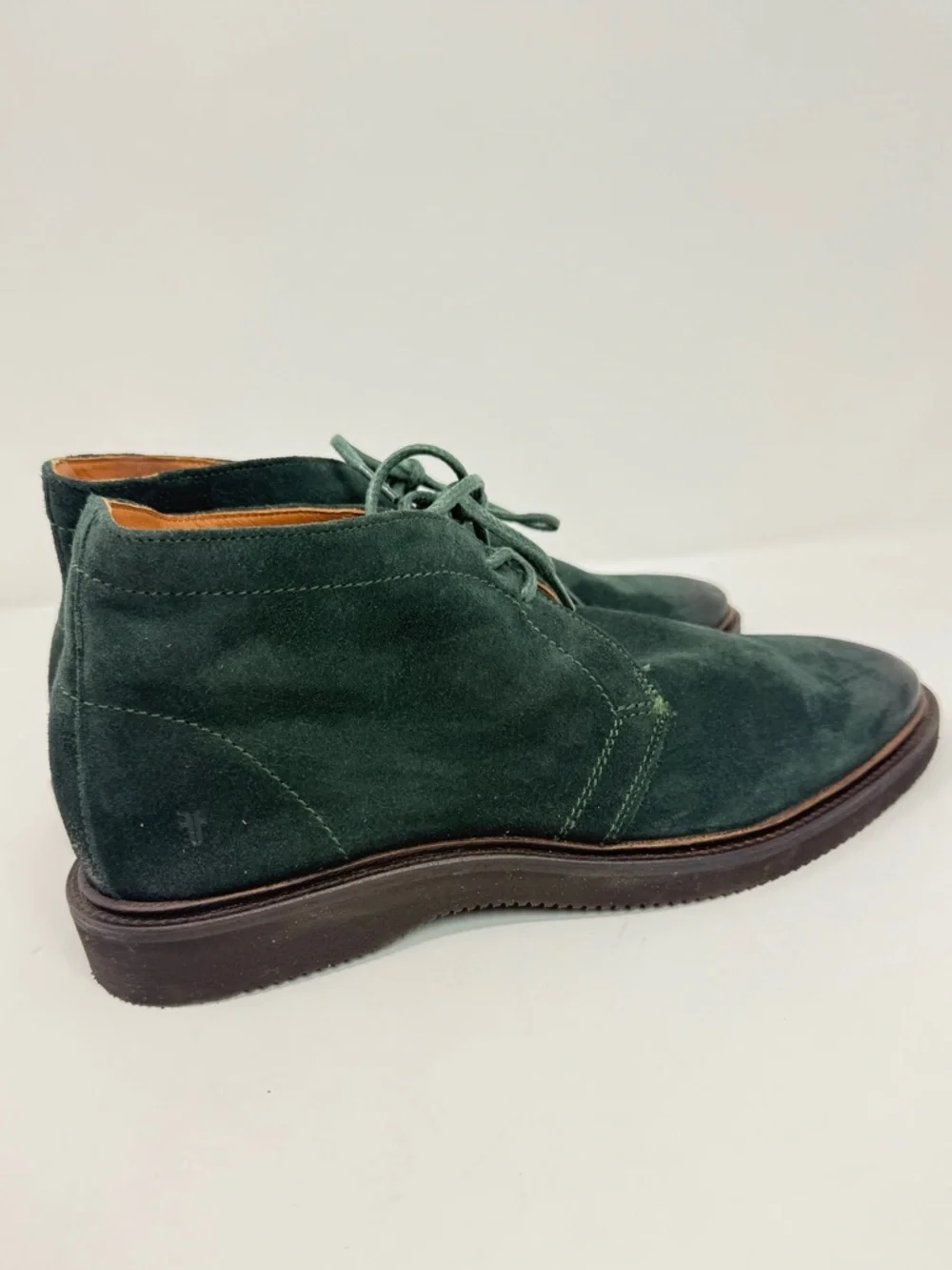 Frye Paul Chukka Lite Lace-Up Ankle Boots Pine Suede Leather Men's Size 11.5D